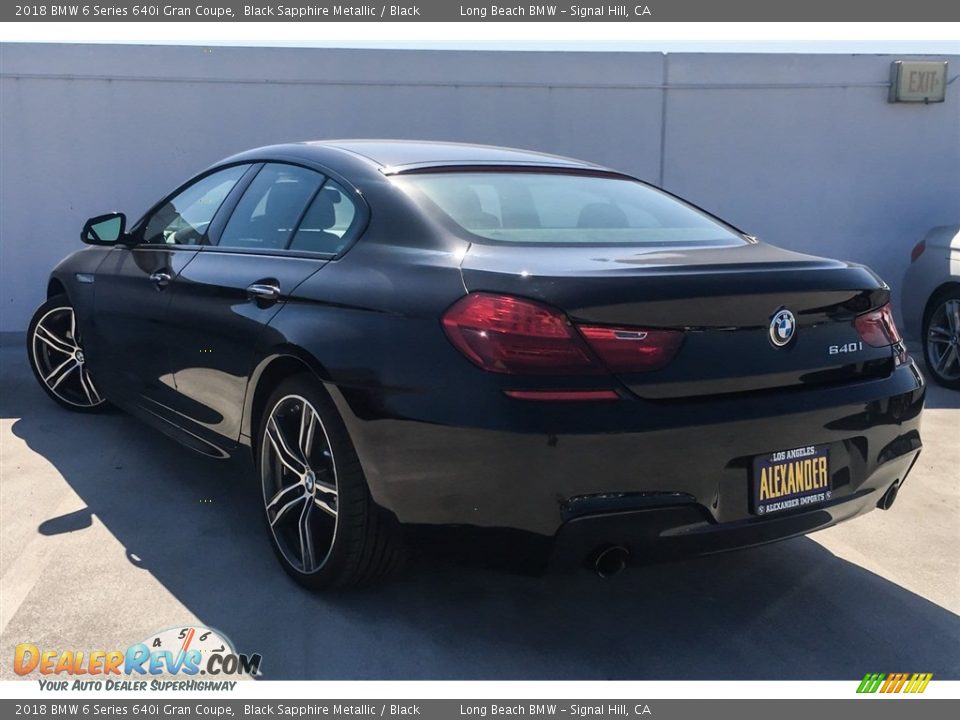 2018 BMW 6 Series 640i Gran Coupe Black Sapphire Metallic / Black Photo #3