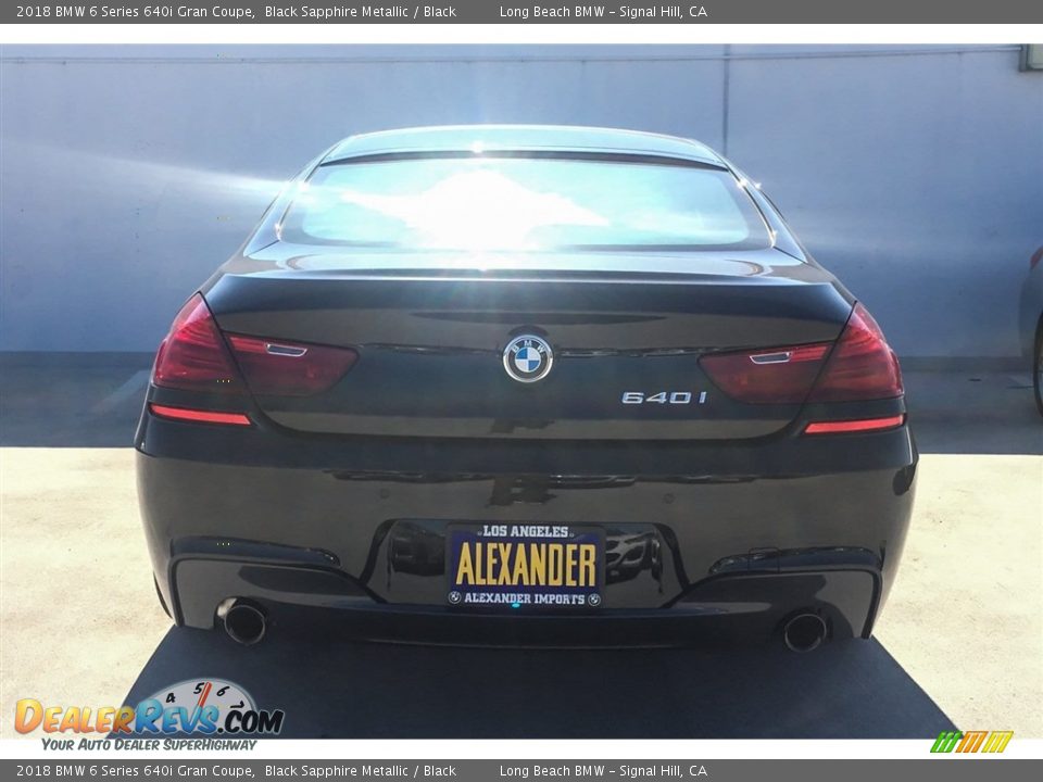 2018 BMW 6 Series 640i Gran Coupe Black Sapphire Metallic / Black Photo #4