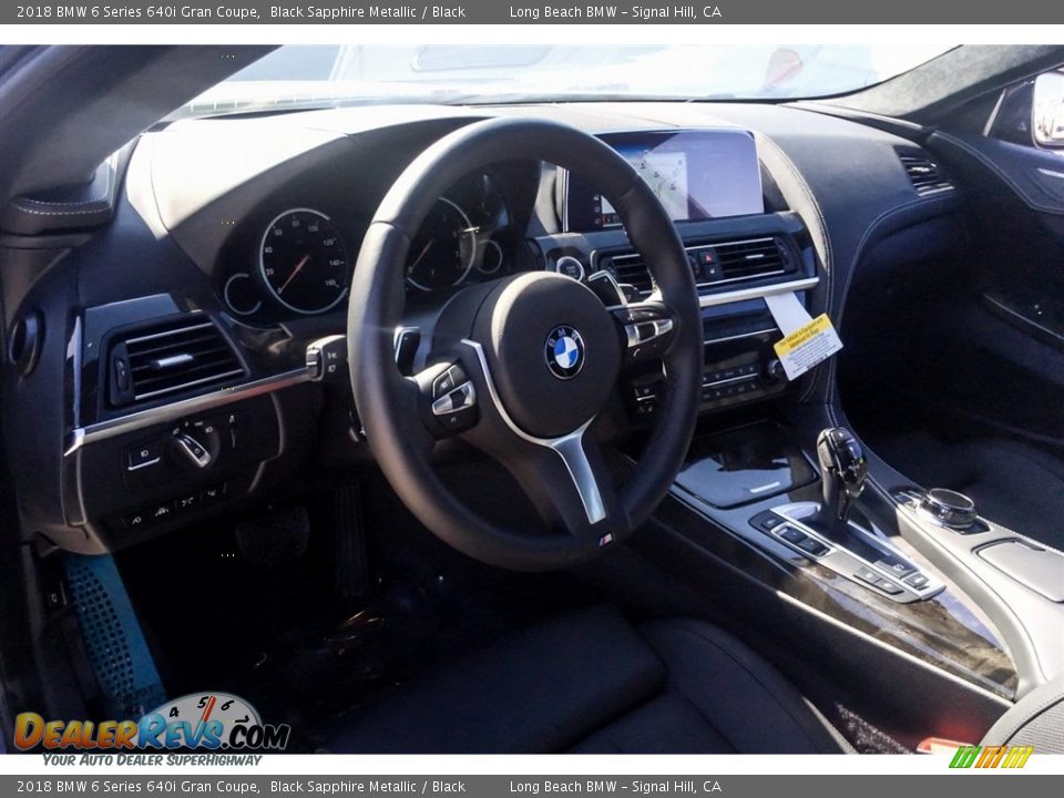 2018 BMW 6 Series 640i Gran Coupe Black Sapphire Metallic / Black Photo #5