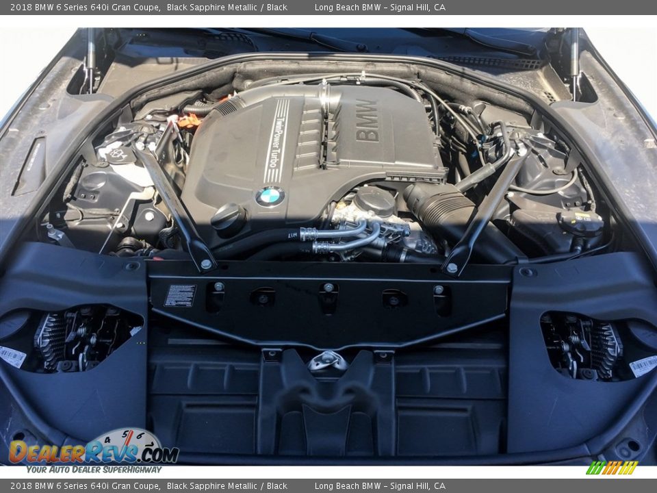 2018 BMW 6 Series 640i Gran Coupe Black Sapphire Metallic / Black Photo #8