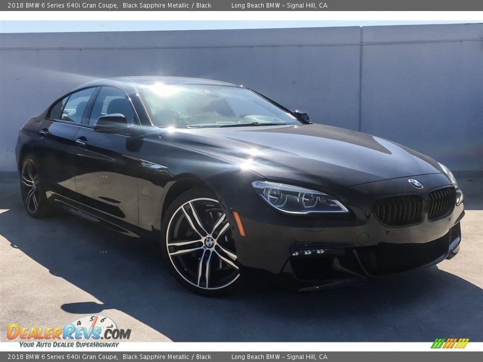2018 BMW 6 Series 640i Gran Coupe Black Sapphire Metallic / Black Photo #12
