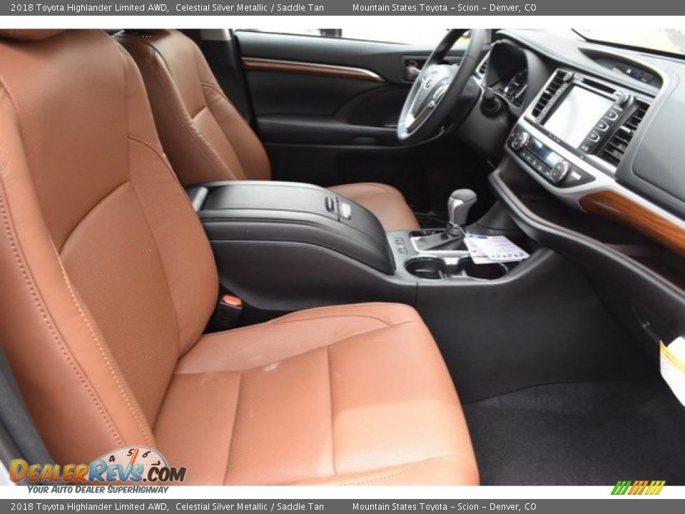 2018 Toyota Highlander Limited AWD Celestial Silver Metallic / Saddle Tan Photo #12