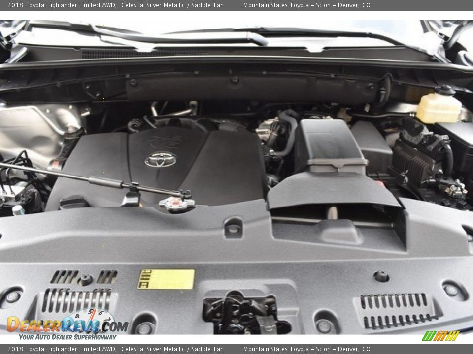 2018 Toyota Highlander Limited AWD Celestial Silver Metallic / Saddle Tan Photo #34