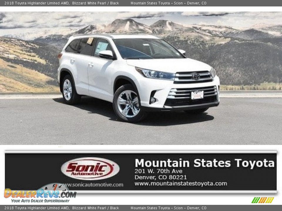 2018 Toyota Highlander Limited AWD Blizzard White Pearl / Black Photo #1
