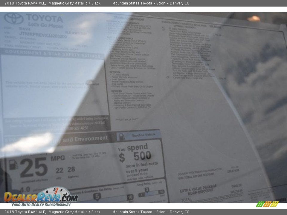 2018 Toyota RAV4 XLE Magnetic Gray Metallic / Black Photo #36