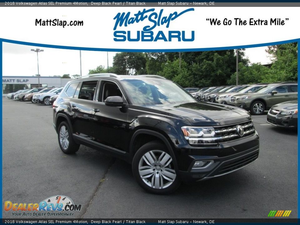 2018 Volkswagen Atlas SEL Premium 4Motion Deep Black Pearl / Titan Black Photo #1