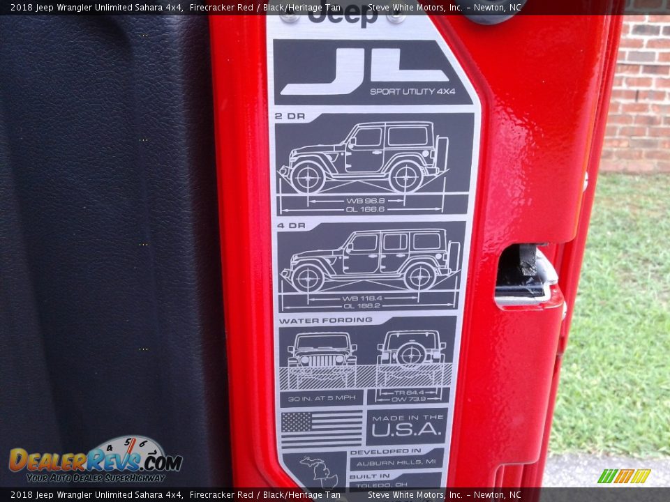 2018 Jeep Wrangler Unlimited Sahara 4x4 Firecracker Red / Black/Heritage Tan Photo #15