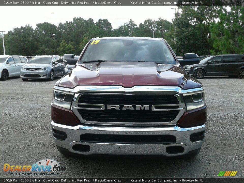 2019 Ram 1500 Big Horn Quad Cab Delmonico Red Pearl / Black/Diesel Gray Photo #8