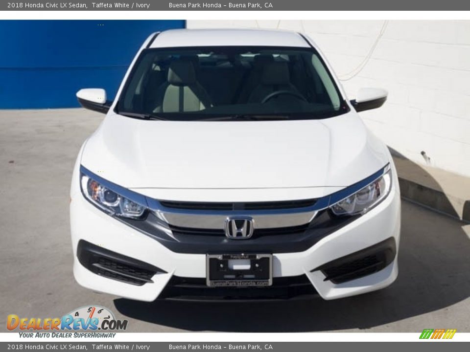 2018 Honda Civic LX Sedan Taffeta White / Ivory Photo #3