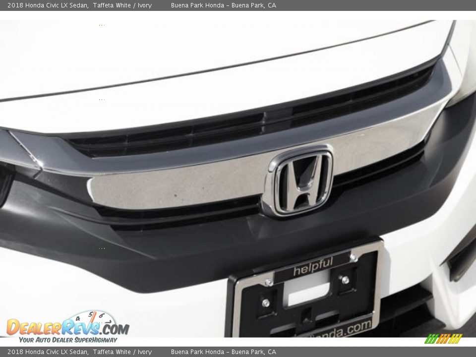 2018 Honda Civic LX Sedan Taffeta White / Ivory Photo #4