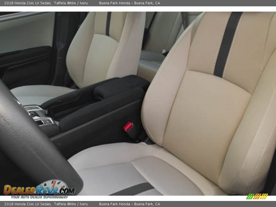 2018 Honda Civic LX Sedan Taffeta White / Ivory Photo #21