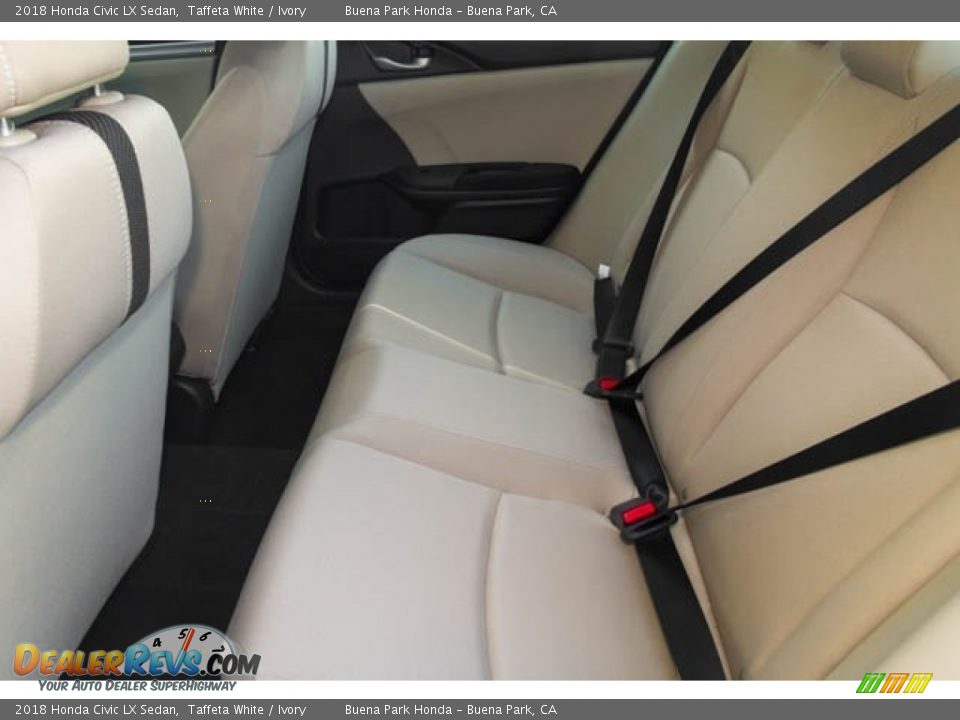 2018 Honda Civic LX Sedan Taffeta White / Ivory Photo #22