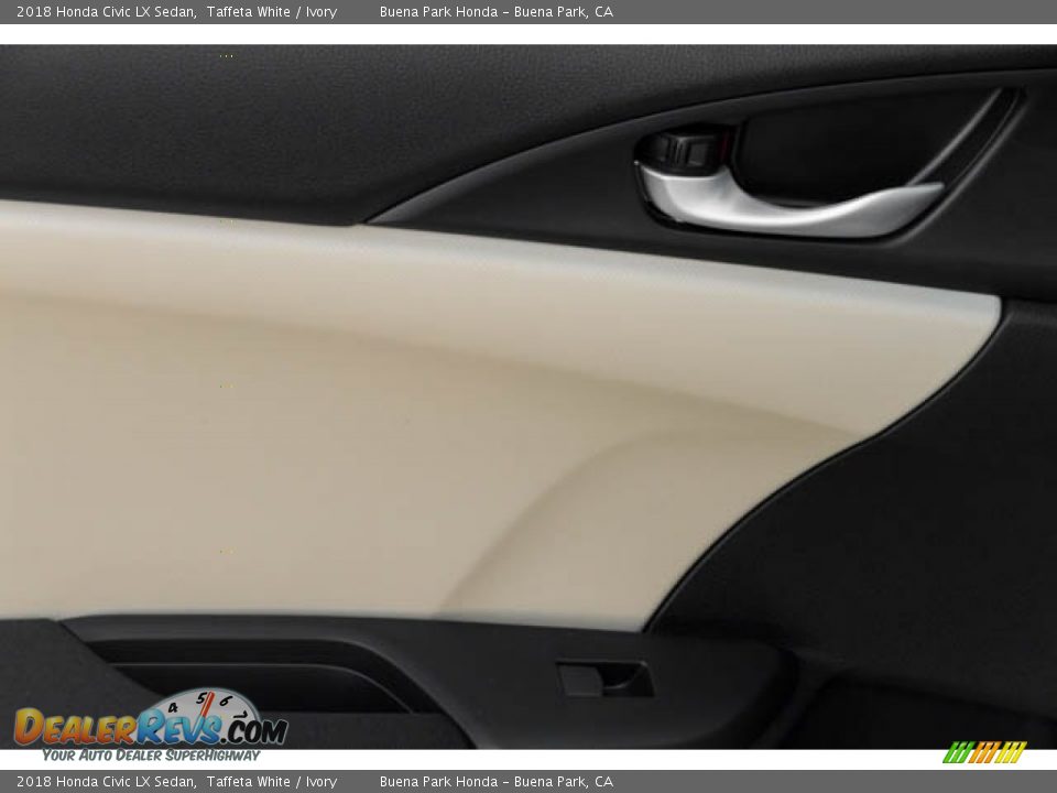 2018 Honda Civic LX Sedan Taffeta White / Ivory Photo #33