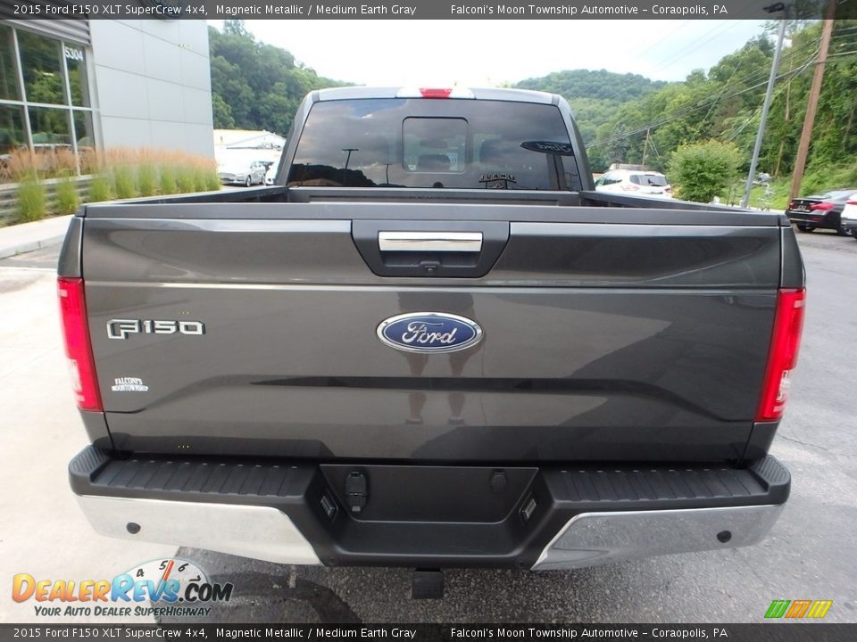 2015 Ford F150 XLT SuperCrew 4x4 Magnetic Metallic / Medium Earth Gray Photo #3