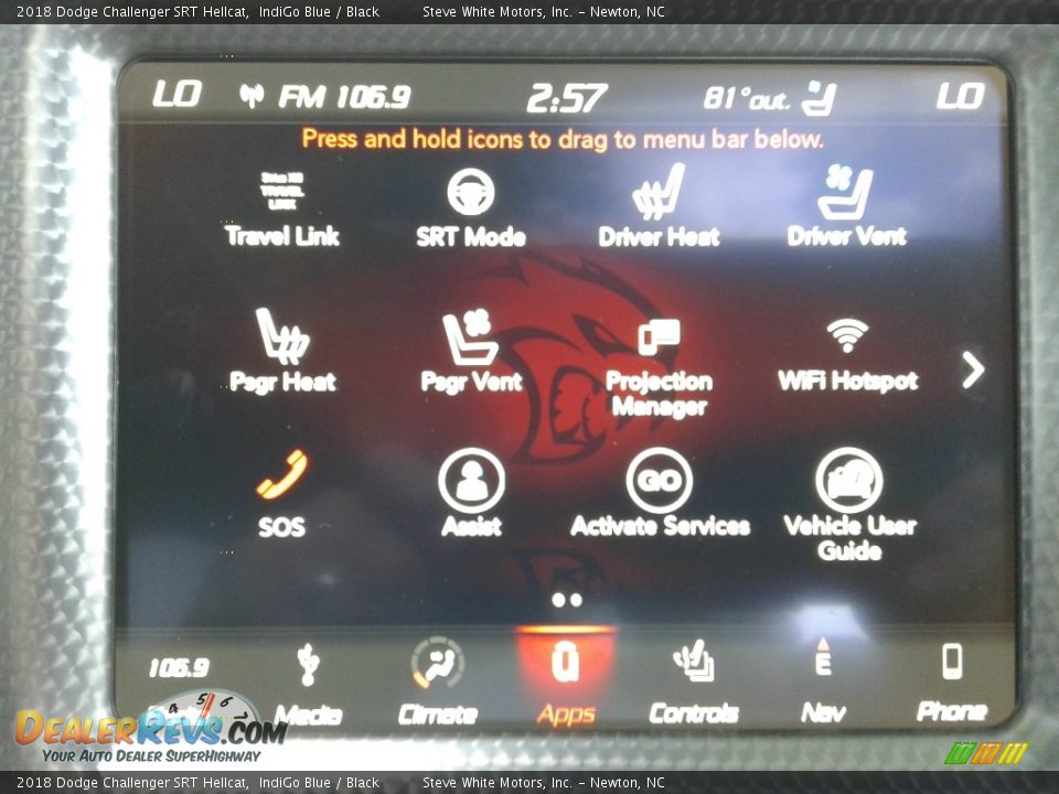 2018 Dodge Challenger SRT Hellcat IndiGo Blue / Black Photo #26