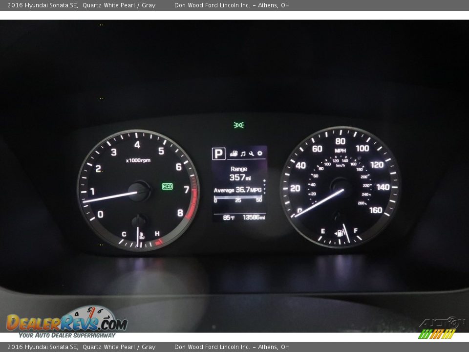 2016 Hyundai Sonata SE Quartz White Pearl / Gray Photo #16