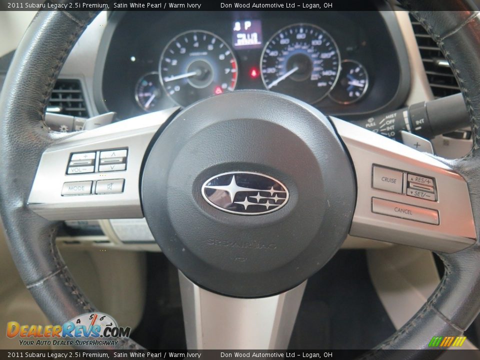 2011 Subaru Legacy 2.5i Premium Satin White Pearl / Warm Ivory Photo #12