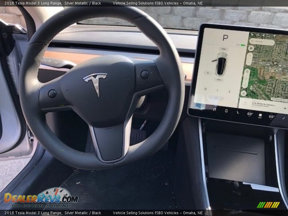 2018 Tesla Model 3 Long Range Silver Metallic / Black Photo #3