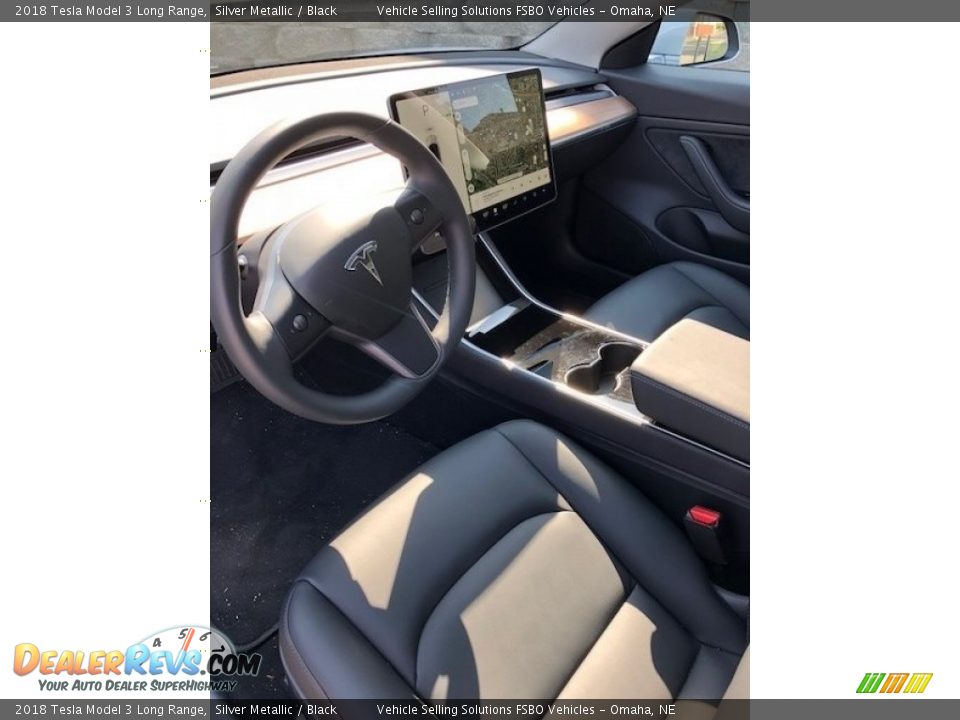 2018 Tesla Model 3 Long Range Silver Metallic / Black Photo #4