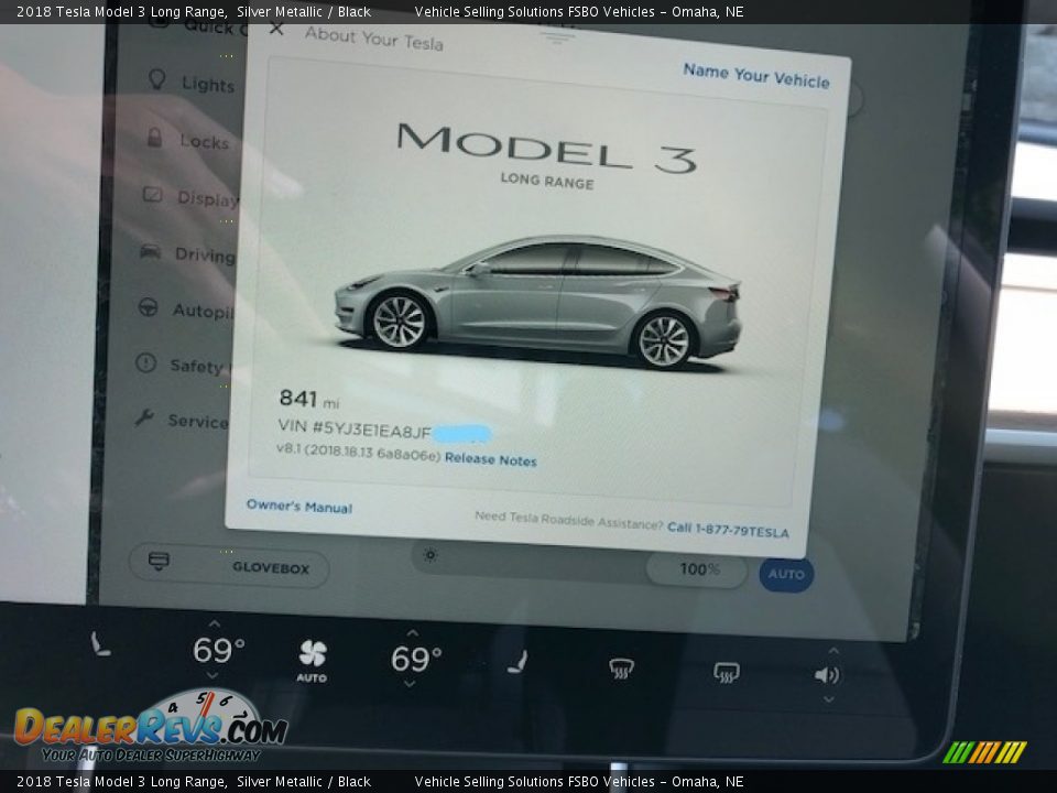 2018 Tesla Model 3 Long Range Silver Metallic / Black Photo #5