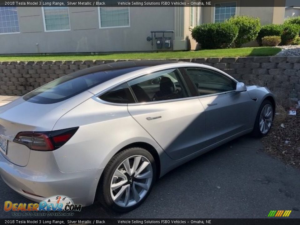 2018 Tesla Model 3 Long Range Silver Metallic / Black Photo #6