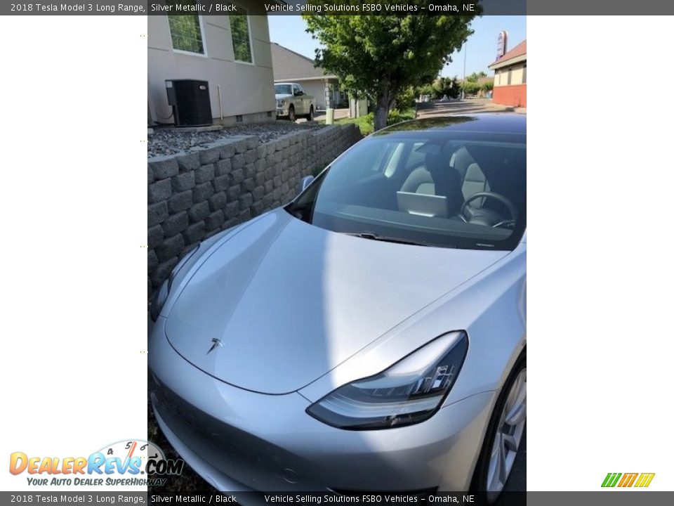 2018 Tesla Model 3 Long Range Silver Metallic / Black Photo #7