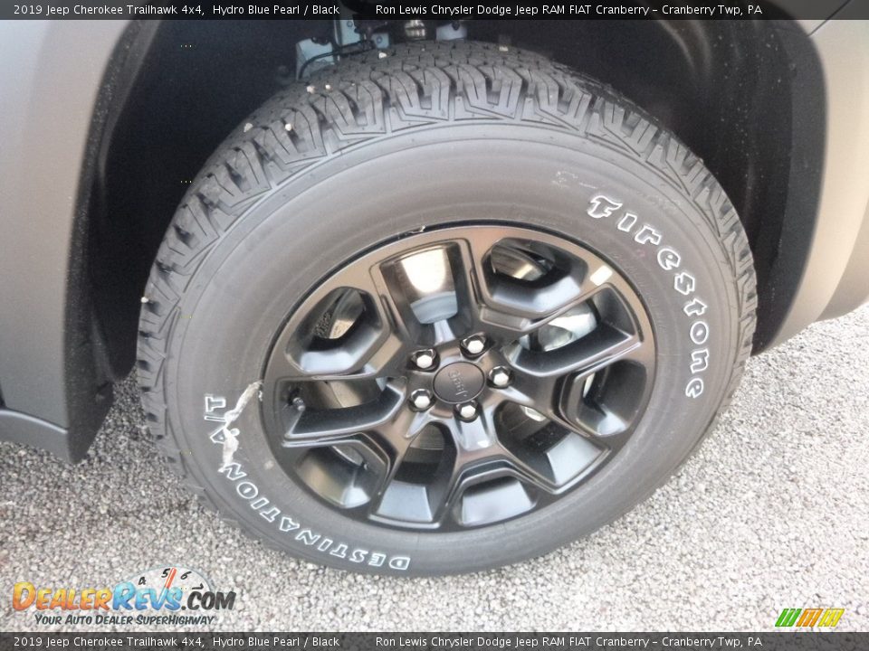 2019 Jeep Cherokee Trailhawk 4x4 Hydro Blue Pearl / Black Photo #9