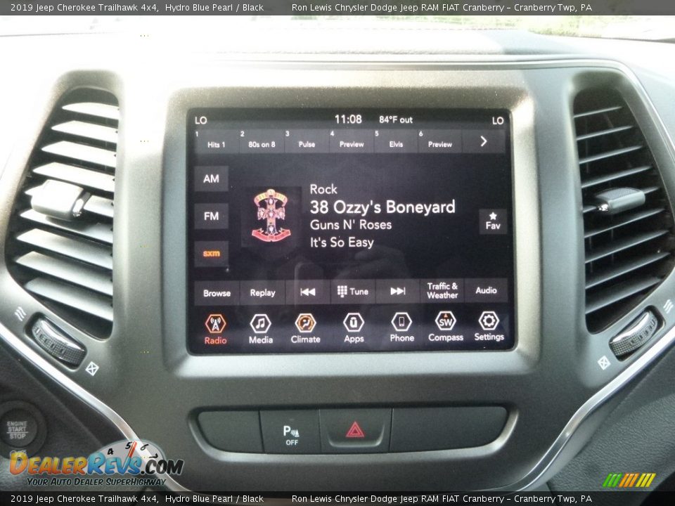 2019 Jeep Cherokee Trailhawk 4x4 Hydro Blue Pearl / Black Photo #16