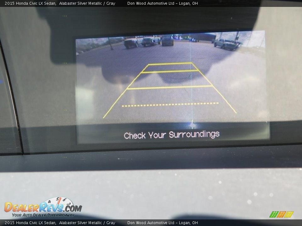 2015 Honda Civic LX Sedan Alabaster Silver Metallic / Gray Photo #3