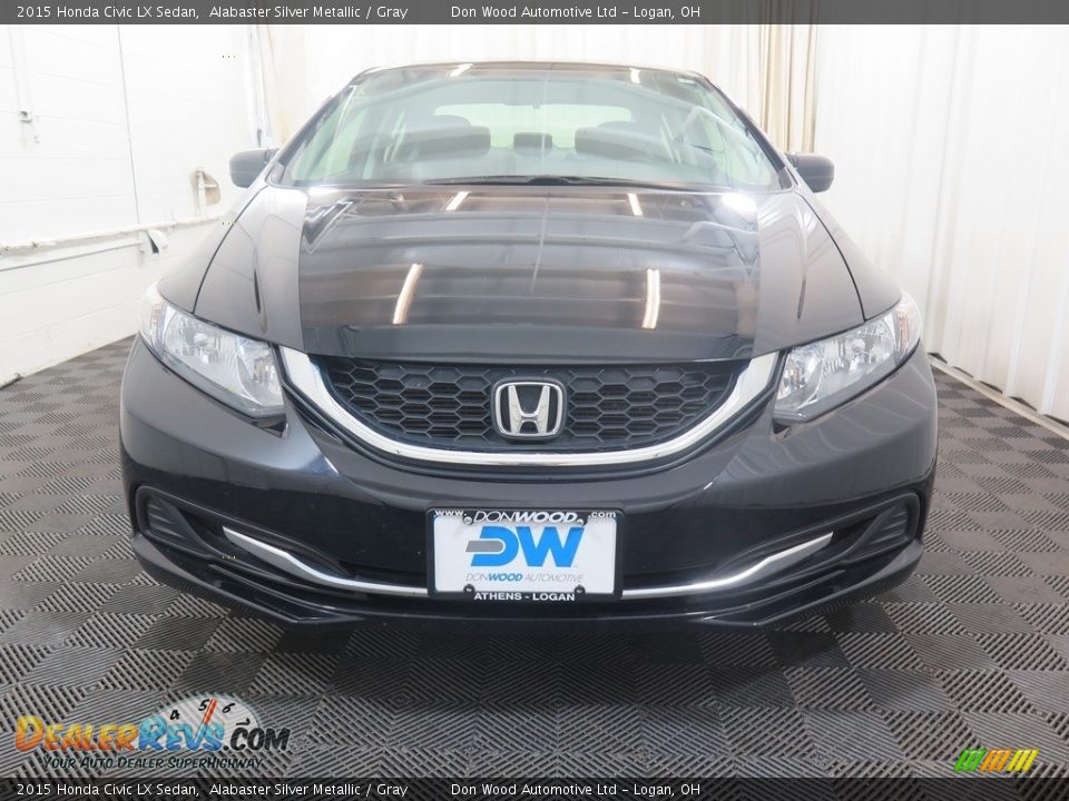 2015 Honda Civic LX Sedan Alabaster Silver Metallic / Gray Photo #6