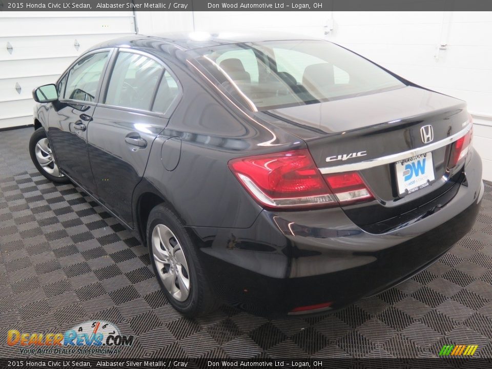 2015 Honda Civic LX Sedan Alabaster Silver Metallic / Gray Photo #9