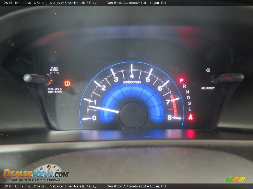 2015 Honda Civic LX Sedan Alabaster Silver Metallic / Gray Photo #18