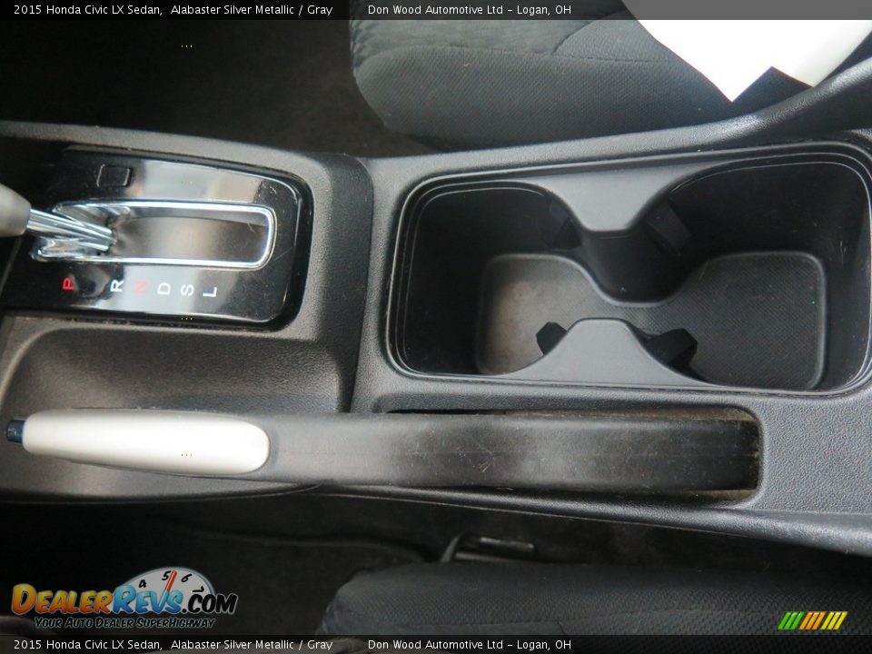2015 Honda Civic LX Sedan Alabaster Silver Metallic / Gray Photo #22