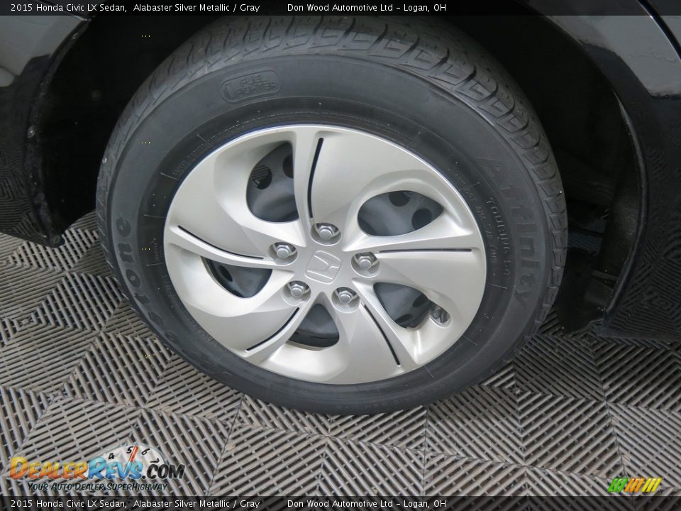 2015 Honda Civic LX Sedan Alabaster Silver Metallic / Gray Photo #25