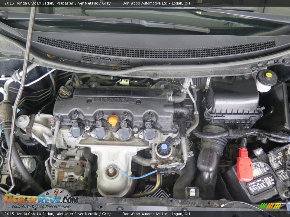 2015 Honda Civic LX Sedan Alabaster Silver Metallic / Gray Photo #31