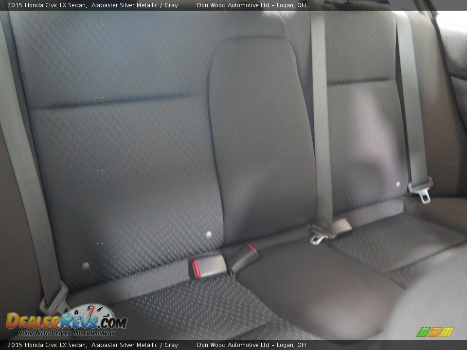 2015 Honda Civic LX Sedan Alabaster Silver Metallic / Gray Photo #36