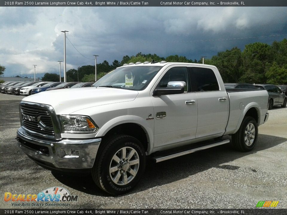 2018 Ram 2500 Laramie Longhorn Crew Cab 4x4 Bright White / Black/Cattle Tan Photo #1