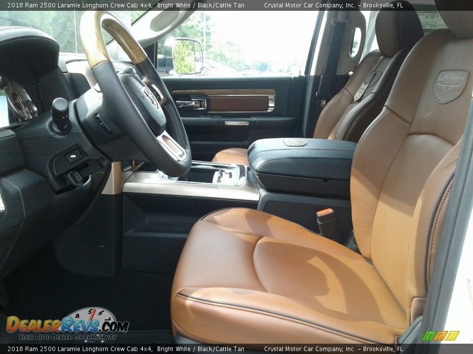 2018 Ram 2500 Laramie Longhorn Crew Cab 4x4 Bright White / Black/Cattle Tan Photo #9