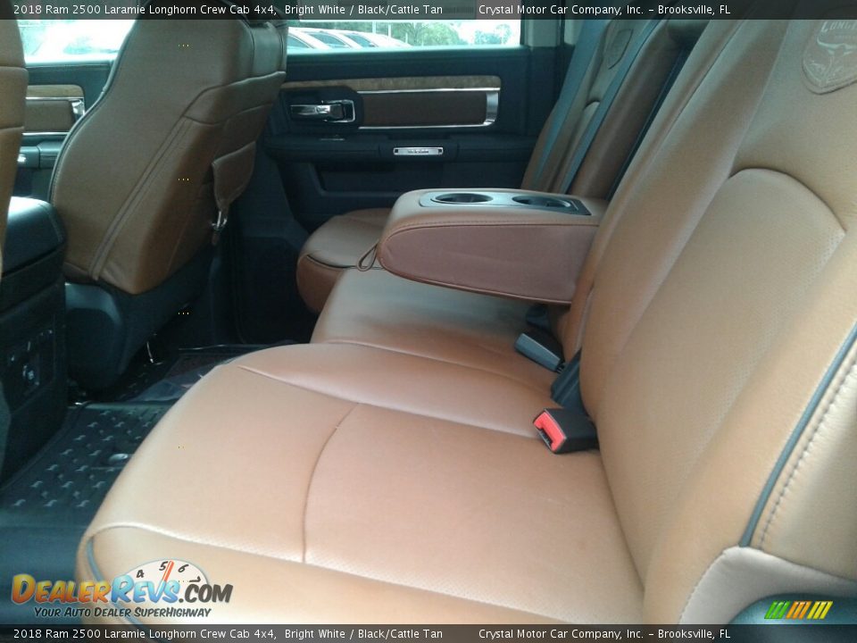 2018 Ram 2500 Laramie Longhorn Crew Cab 4x4 Bright White / Black/Cattle Tan Photo #10