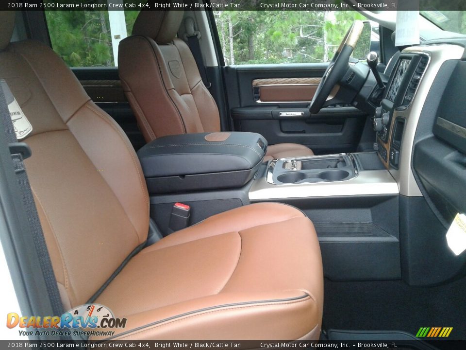 2018 Ram 2500 Laramie Longhorn Crew Cab 4x4 Bright White / Black/Cattle Tan Photo #12