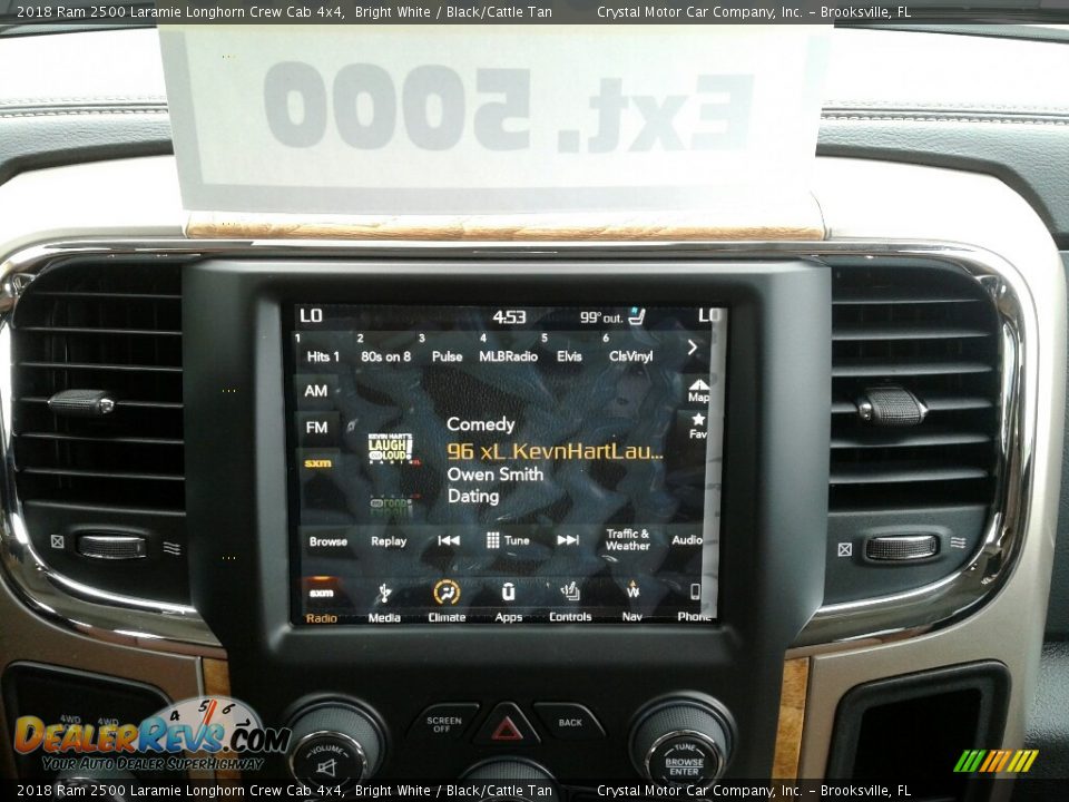 2018 Ram 2500 Laramie Longhorn Crew Cab 4x4 Bright White / Black/Cattle Tan Photo #15