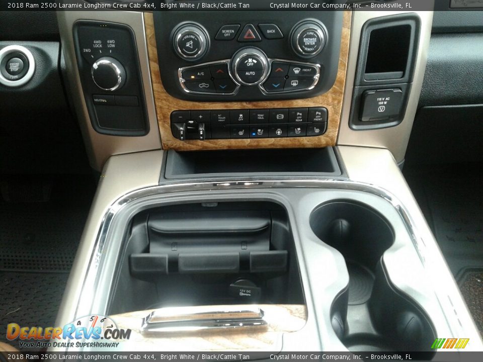 2018 Ram 2500 Laramie Longhorn Crew Cab 4x4 Bright White / Black/Cattle Tan Photo #16