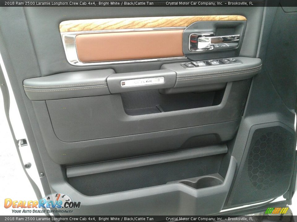 2018 Ram 2500 Laramie Longhorn Crew Cab 4x4 Bright White / Black/Cattle Tan Photo #18