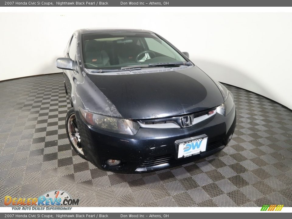 2007 Honda Civic Si Coupe Nighthawk Black Pearl / Black Photo #5