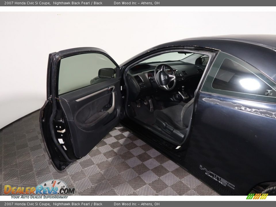 2007 Honda Civic Si Coupe Nighthawk Black Pearl / Black Photo #25