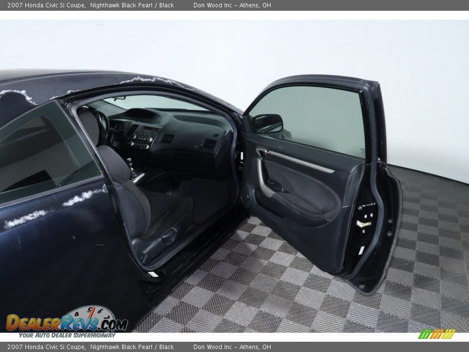 2007 Honda Civic Si Coupe Nighthawk Black Pearl / Black Photo #26