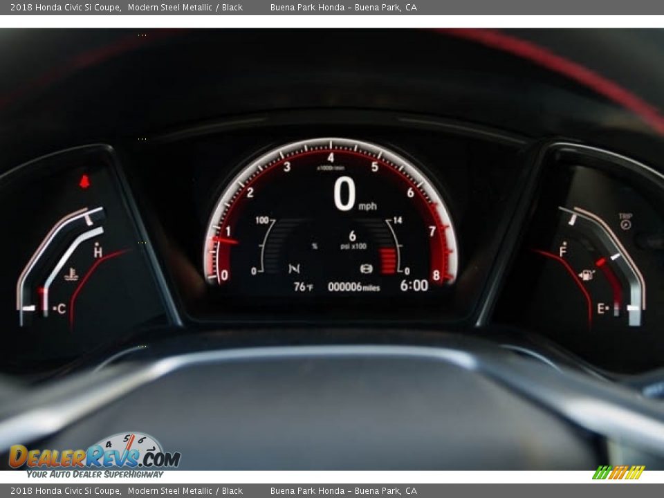 2018 Honda Civic Si Coupe Modern Steel Metallic / Black Photo #16