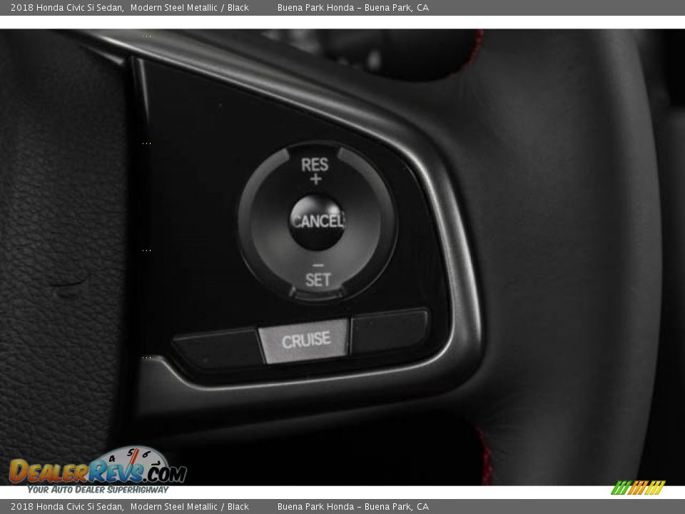 2018 Honda Civic Si Sedan Modern Steel Metallic / Black Photo #14