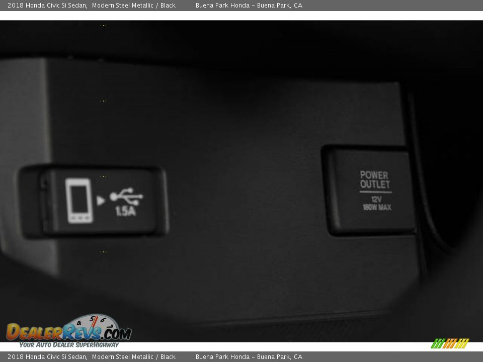 2018 Honda Civic Si Sedan Modern Steel Metallic / Black Photo #15