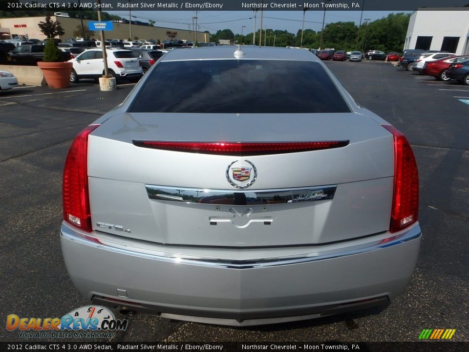 2012 Cadillac CTS 4 3.0 AWD Sedan Radiant Silver Metallic / Ebony/Ebony Photo #6
